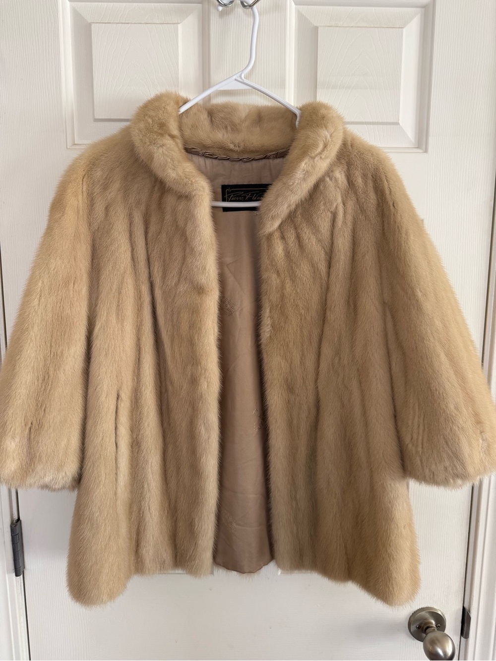Vintage 1950s Autumn Haze Mink Fur Swing Jacket Coat Pierre F West Furrier